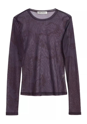 OUR LEGACY print long-sleeve top - Purple