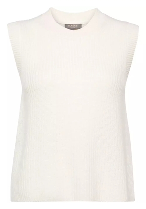 N.Peal ribbed-knit tank top - White