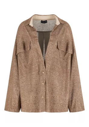 Giorgio Armani button-fastening flap-pocket shirt - Brown