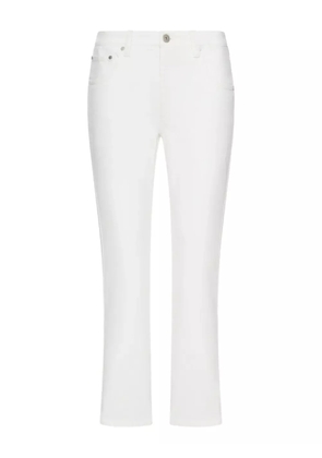 Brunello Cucinelli logo-patch jeans - White