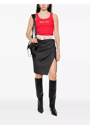 MARKGONG slogan-embroidered tank top