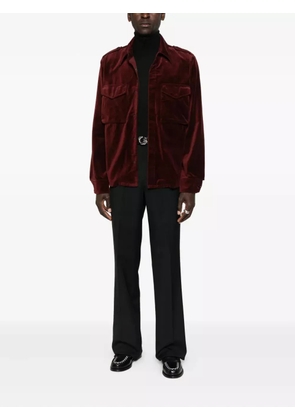 ASPESI chest-pockets velvet jacket - Red