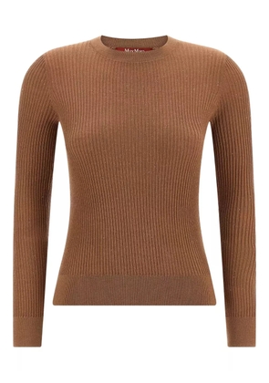 Max Mara Marabu sequin-embellished ribbed sweater - Brown