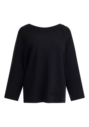 Max Mara logo-embossed jumper - Blue