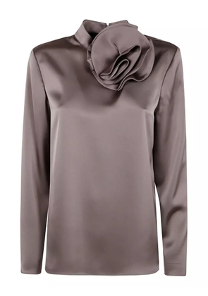 Emporio Armani floral appliqué shirt - Brown