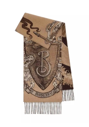 Burberry jacquard cashmere scarf - Neutrals