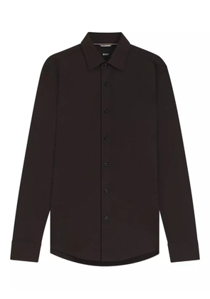 BOSS long-sleeve button-fastening shirt - Brown