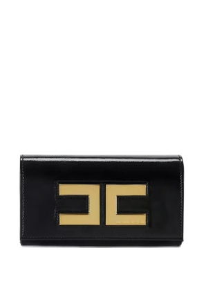 Elisabetta Franchi logo-plaque chain-strap mini bag - Black