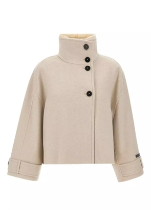 Duno high-collar jacket - Neutrals