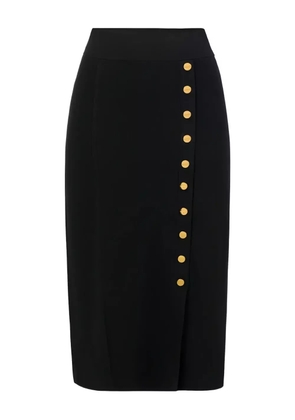 Elisabetta Franchi button midi skirt - Black