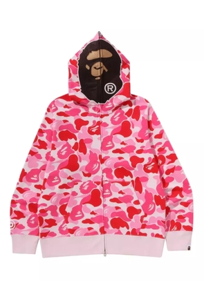 A BATHING APE® camouflage-print hoodie - Pink