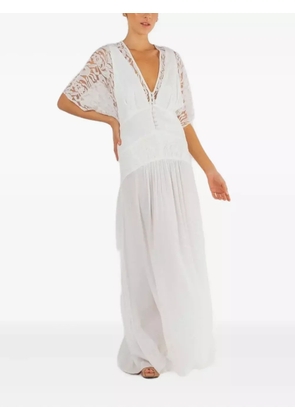 Lethicia Bronstein Pavo lace-sleeve dress - White