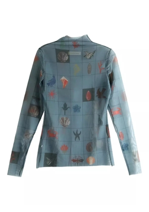 YASSMIN SALEH Antipode tattoo top - Blue