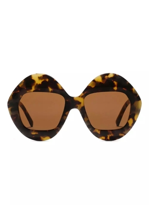 Dolce & Gabbana Eyewear logo-plaque sunglasses - Brown