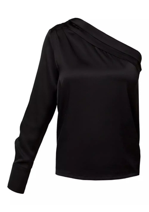 AMALIN Carla one-shoulder button blouse - Black