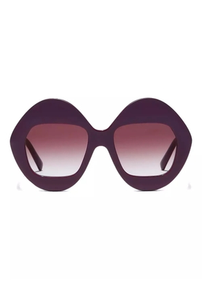 Dolce & Gabbana Eyewear logo-plaque sunglasses - Purple