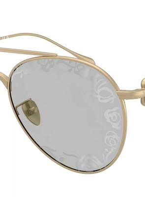 Giorgio Armani floral-detail sunglasses - Gold