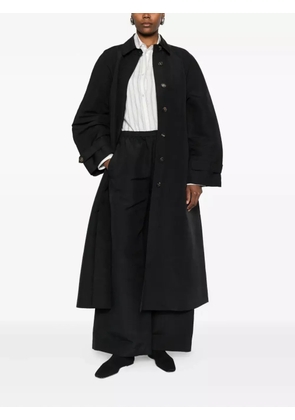 The Row belted single-breasted coat - Black