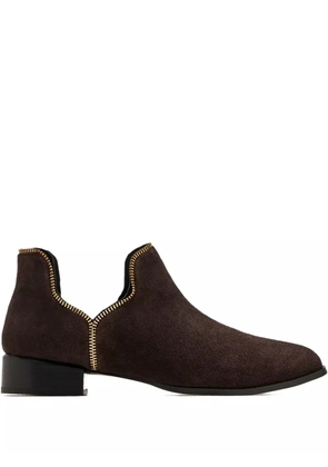 Senso zip-detail boots - Brown