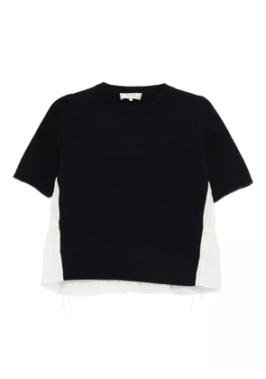 Sea ruffle-detail knitted top - Black