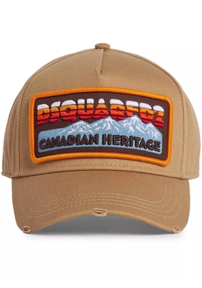 DSQUARED2 logo-appliqué baseball cap - Brown