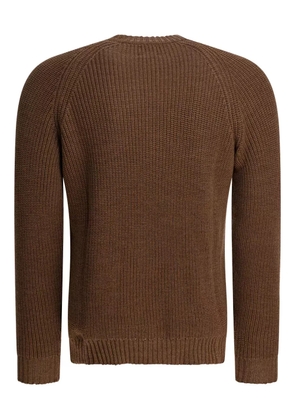 RAKKI ribbed crew-neck sweater - Brown