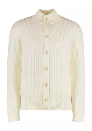 slowear cable-knit button cardigan - Neutrals