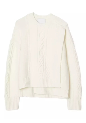 3.1 Phillip Lim cable-knit panelled sweater - Neutrals
