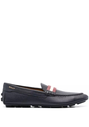 Bally striped leather loafers - Blue