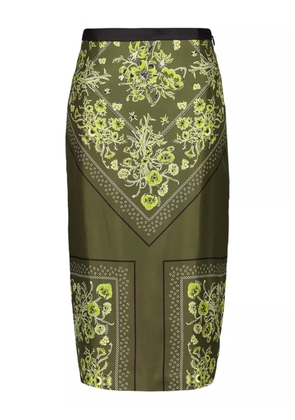 Gucci floral silk skirt - Green