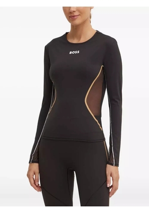 BOSS mesh-panel T-shirt - Black