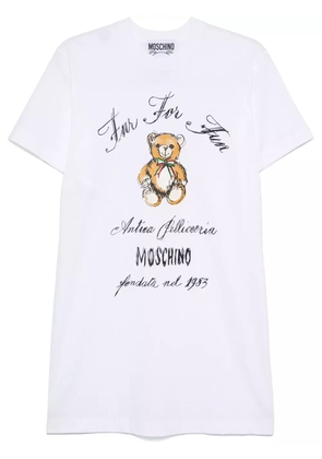 Moschino Teddy-Bear-print mini dress - White
