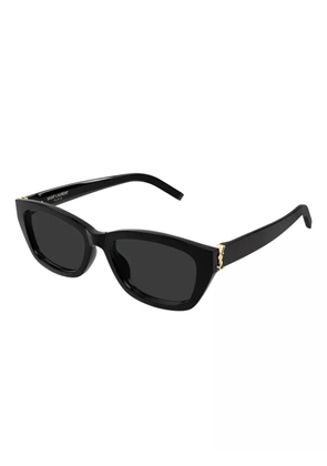 Saint Laurent Eyewear cat-eye logo sunglasses - Black