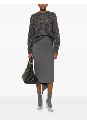 jucca approved sequin-embellished crew-neck top - Grey