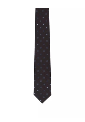 Zegna square-pattern tie - Brown