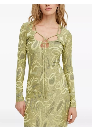 Résumé cut-out tie-detail top - Green