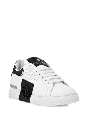 Philipp Plein Phantom Kick$ perforated sneakers - White