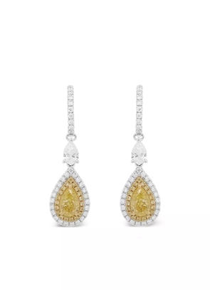 HYT Jewelry 18K white and yellow gold diamond earrings - Silver