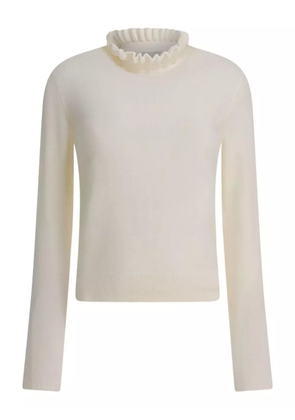 Alexander McQueen ruffled sweater - Neutrals