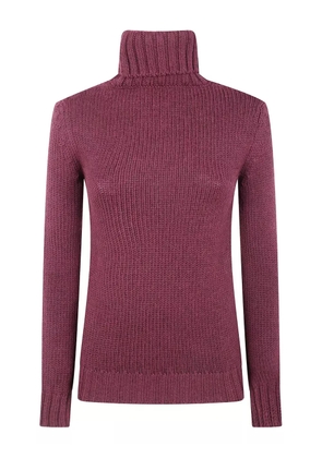 base roll-neck knitwear - Red