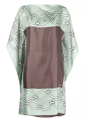 Valentino Garavani Chain 1967 Foulard-print silk dress - Green