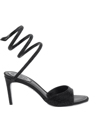 René Caovilla 100mm crystal-embellished heeled sandals - Black