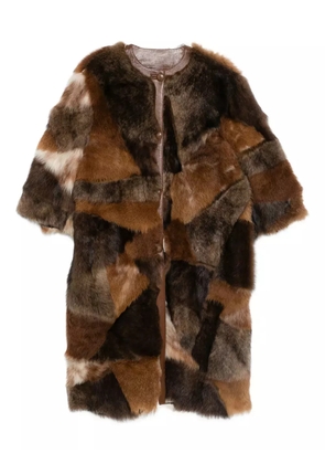 Prada faux fur coat - Brown