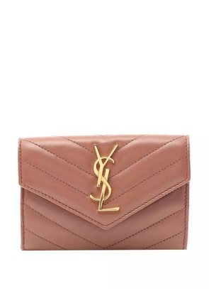 Saint Laurent Pre-Owned 2013-2025 Lambskin Cassandre Wallet small wallets - Brown