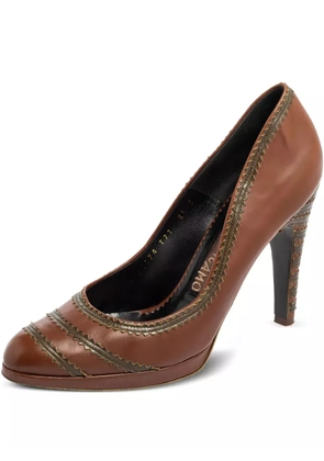 Ferragamo Pre-Owned 110mm leather platform pumps - Brown
