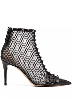 Valentino Garavani Rockstud sheer ankle boots - Black