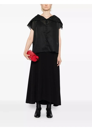 Jil Sander cotton caped top - Black