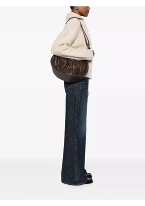 Reptile's House gathered leather shoulder bag - Brown