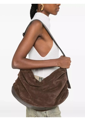 Reptile's House ruched shoulder bag - Brown