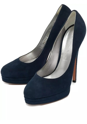 Casadei Vintage pre-owned 145mm platform pumps - Blue